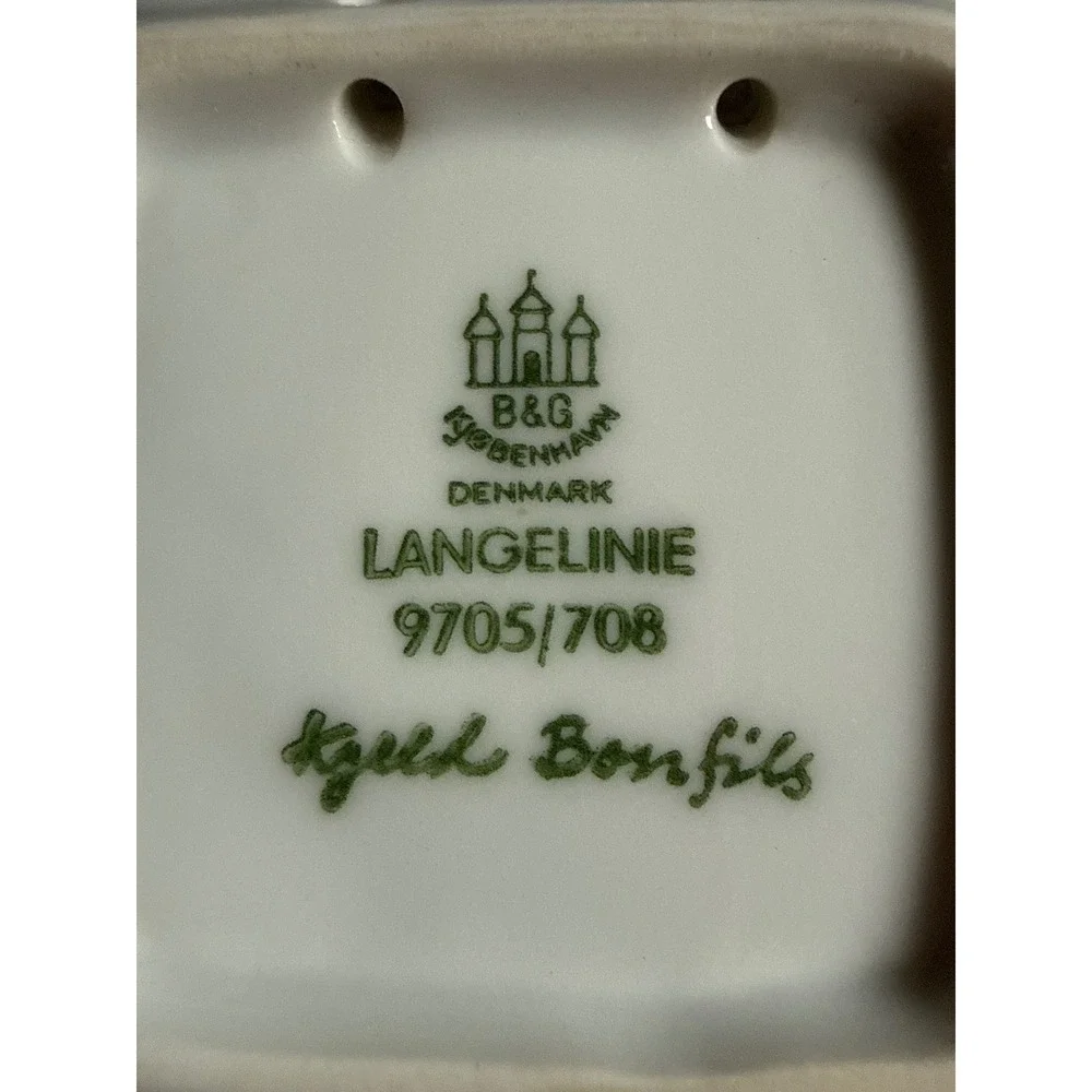 Bing & Grondahl Langelinie Mini Plates Kjeld Bonfils Mermaid Set of 2 9705/708‎